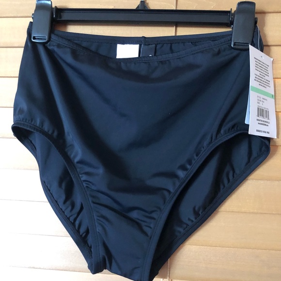 MAXINE NWT BIKINI BATHING SUIT BOTTOM IN BLACK SIZE 8 - Picture 5 of 6